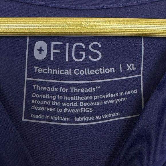 FIGS Mens Leon Three-Pocket Scrub Top Size XL Navy Blue Medical Nurse NWT - Picture 6 of 10